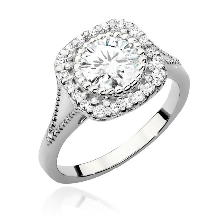 Pierścionek W552 Diament 0,70ct białe złoto