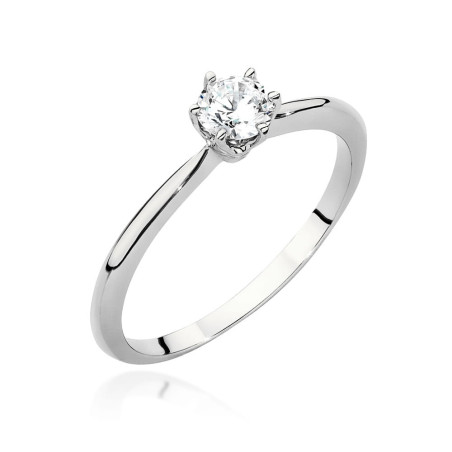 Pierścionek W553 Diament 0,50ct białe złoto