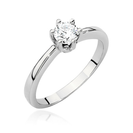 Pierścionek W563 Diament 0,40ct białe złoto