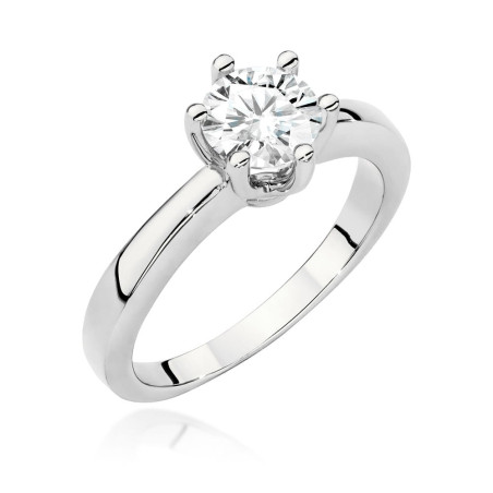 Pierścionek W563 Diament 0,70ct białe złoto