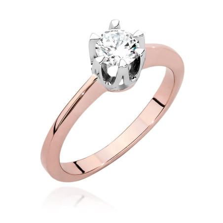 Pierścionek W220B Diament 0,50ct różowe złoto