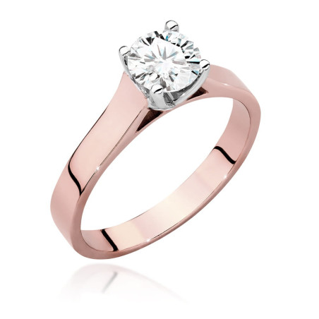 Pierścionek W526 Diament 0,70ct różowe złoto