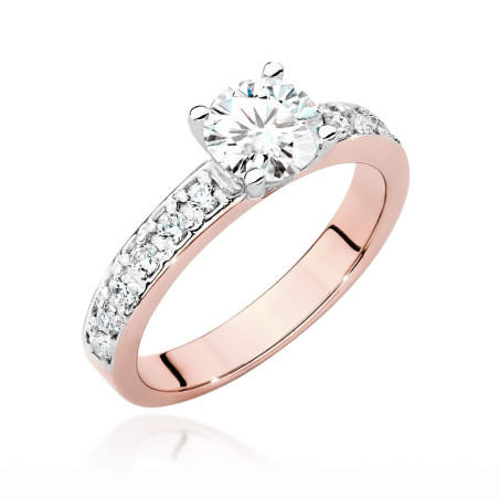 Pierścionek W534 Diament 0,70ct różowe złoto