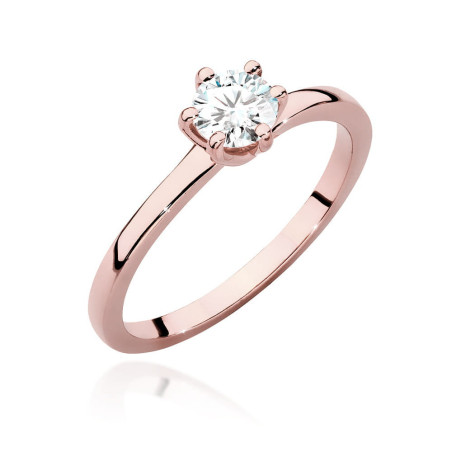 Pierścionek W535 Diament 0,50ct różowe złoto