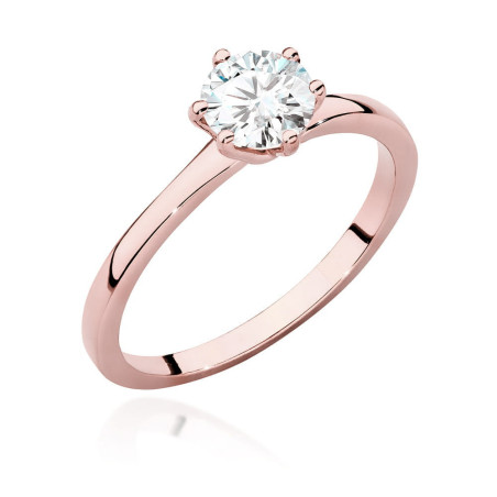 Pierścionek W535 Diament 0,70ct różowe złoto