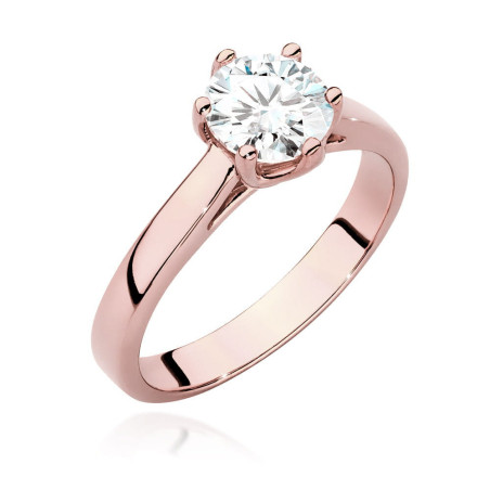 Pierścionek W540 Diament 1,00ct różowe złoto