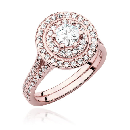 Pierścionek W549 Diament 0,50ct różowe złoto