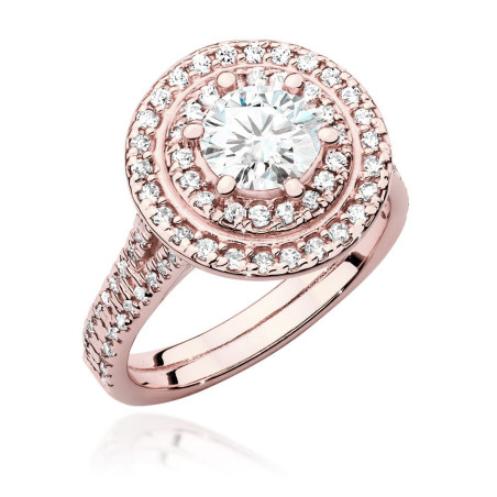 Pierścionek W549 Diament 0,70ct różowe złoto