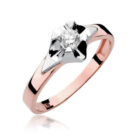 Pierścionek W155 Diament 0,30ct różowe złoto