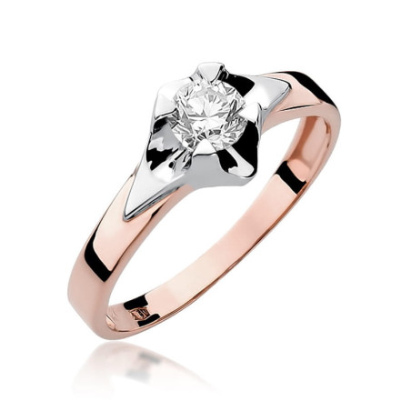 Pierścionek W155 Diament 0,50ct różowe złoto