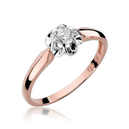 Pierścionek W203 Diament 0,23ct różowe złoto