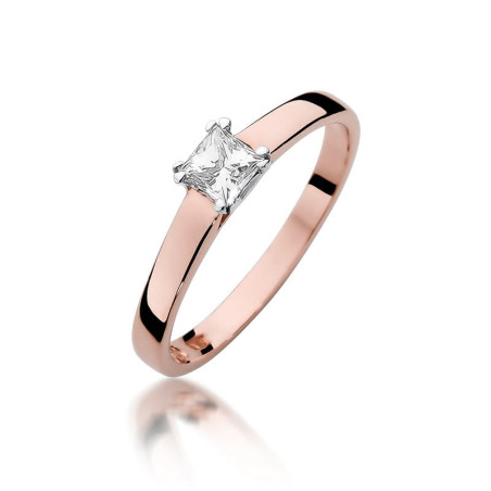 Pierścionek W347 Diament 0,30ct różowe złoto