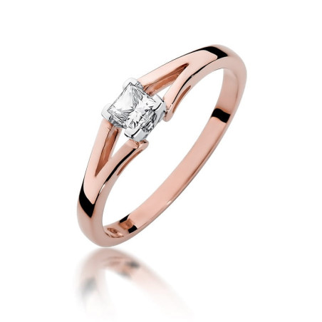 Pierścionek W350 Diament 0,30ct różowe złoto