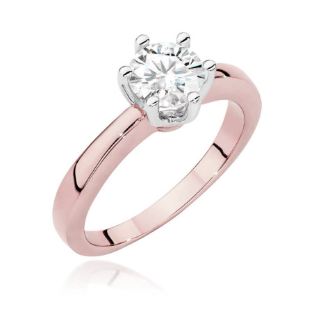 Pierścionek W482 Diament 0,70ct różowe złoto