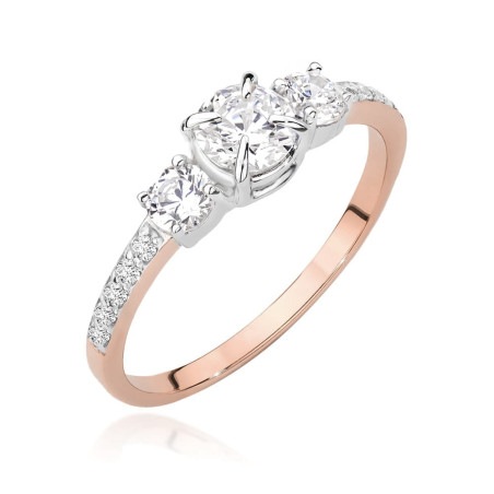 Pierścionek W483 Diament 0,80ct różowe złoto