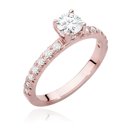 Pierścionek W546 Diament 0,50ct różowe złoto