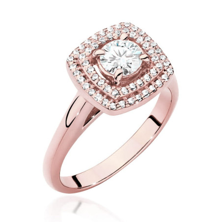 Pierścionek W548 Diament 0,50ct różowe złoto
