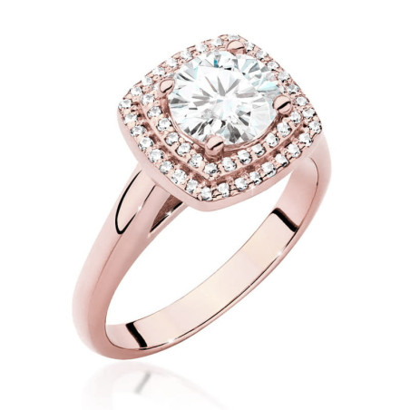 Pierścionek W548 Diament 1,00ct różowe złoto