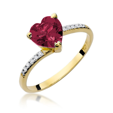 Pierścionek W050 Rubin 1,70ct żółte złoto