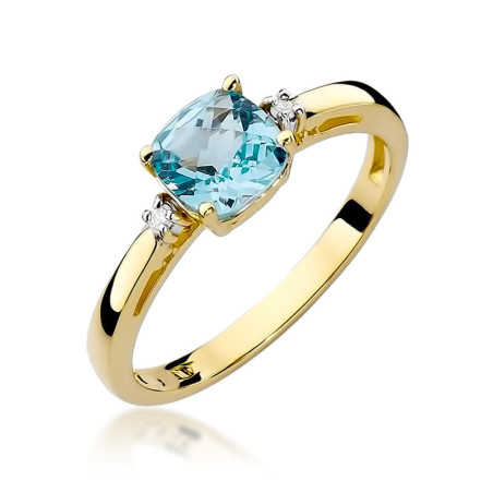 Pierścionek W003 Topaz 1,10ct żółte złoto