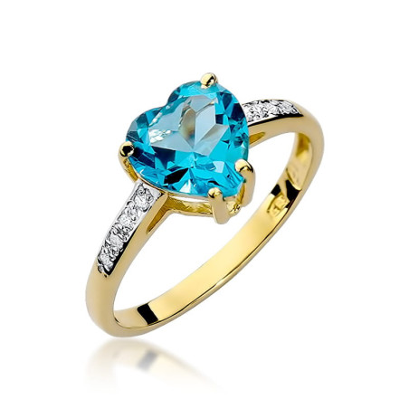 Pierścionek W031 Topaz 1,20ct żółte złoto