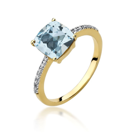 Pierścionek W511 Topaz 2,00ct żółte złoto