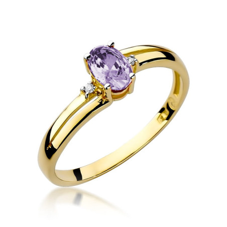 Pierścionek W068 Tanzanit 0,40ct żółte złoto