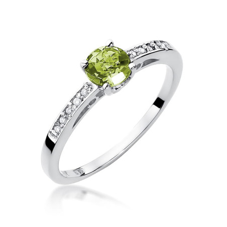 Pierścionek W066 Oliwin 0,60ct białe złoto