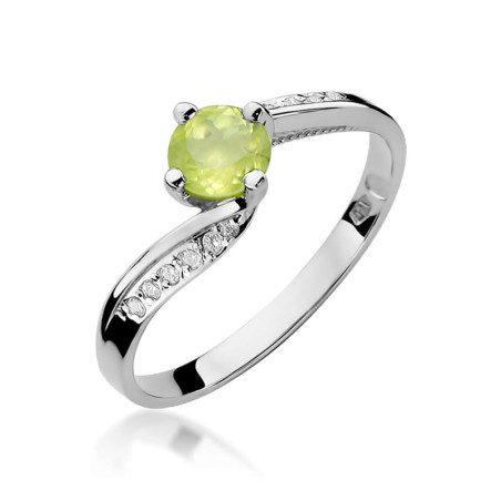 Pierścionek W084 Oliwin 0,60ct białe złoto