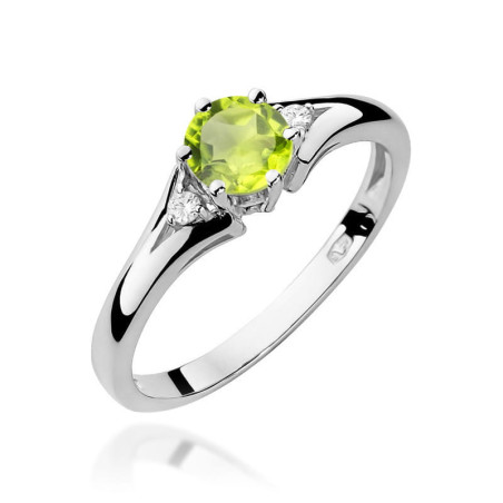 Pierścionek W076 Oliwin 0,60ct białe złoto