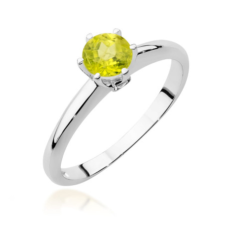Pierścionek W557 Oliwin 0,60ct białe złoto