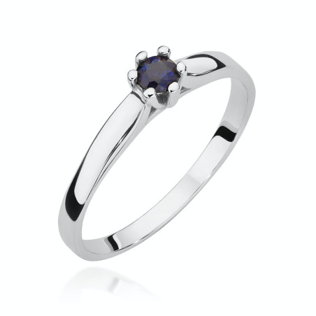 Pierścionek W222 Szafir 0,15ct białe złoto