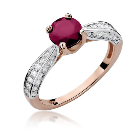 Pierścionek W206 Rubin 1,20ct różowe złoto
