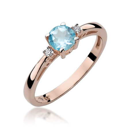 Pierścionek W010 Topaz 0,50ct różowe złoto
