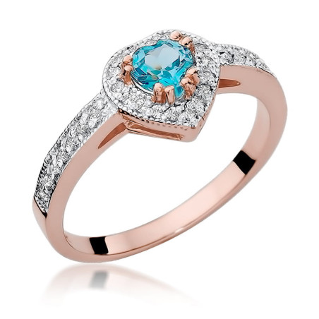 Pierścionek W046 Topaz 0,50ct różowe złoto