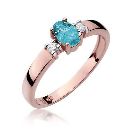 Pierścionek W264 Topaz 0,50ct różowe złoto