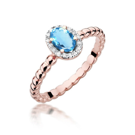 Pierścionek W359 Topaz 0,50ct różowe złoto